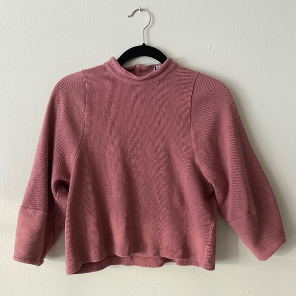 Madewell Tops - Madewell - Button-Back Mockneck Top